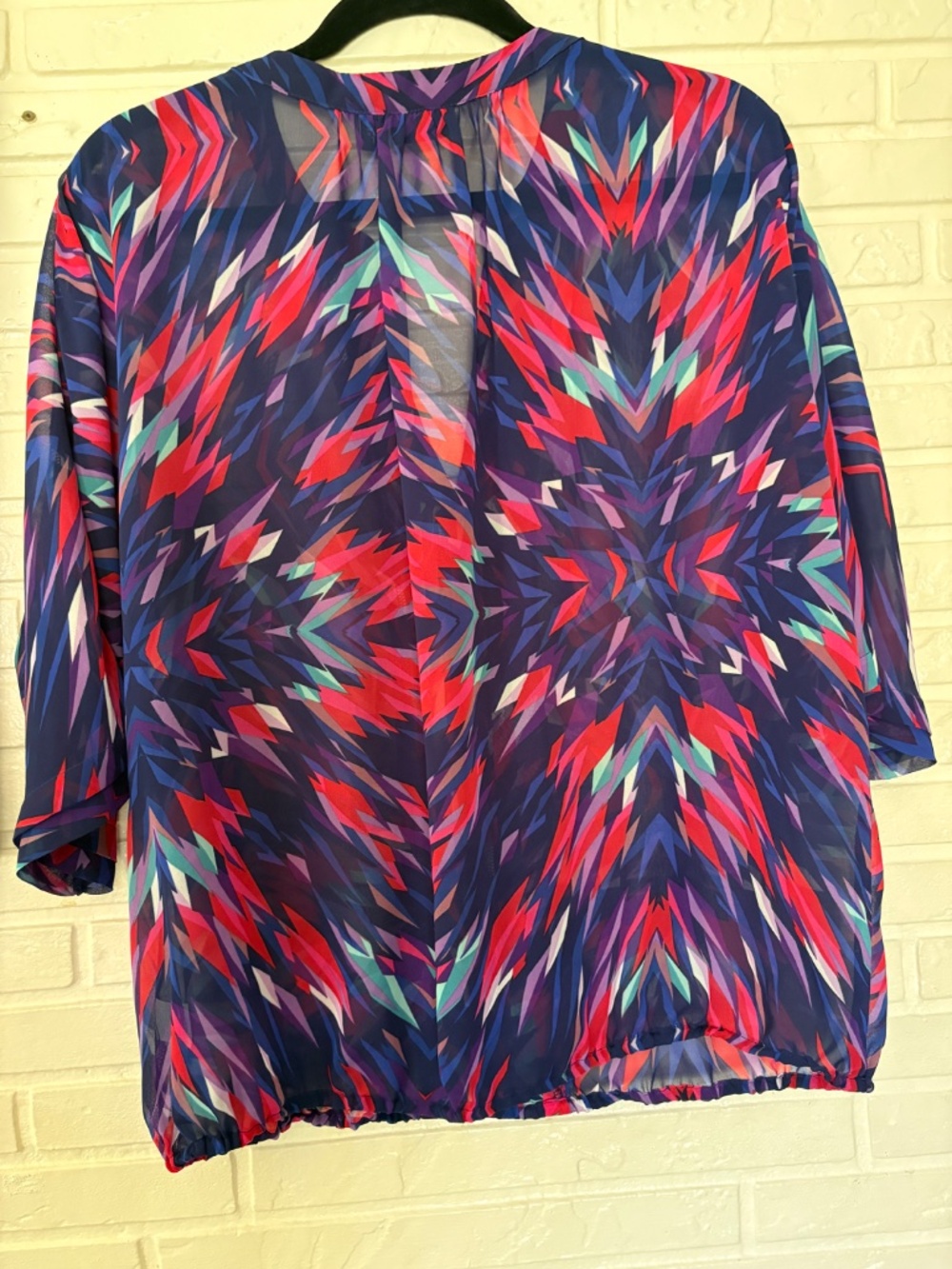 ANA Colorful Blouse SZ XL - Picture 6 of 7